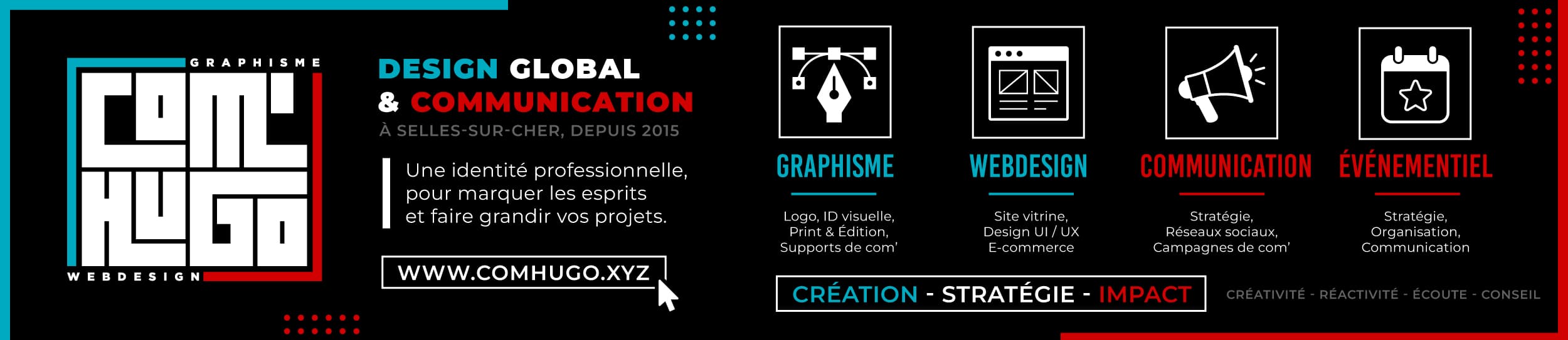 Com'Hugo - Graphisme webdesign Com'Hugo - Graphisme webdesign